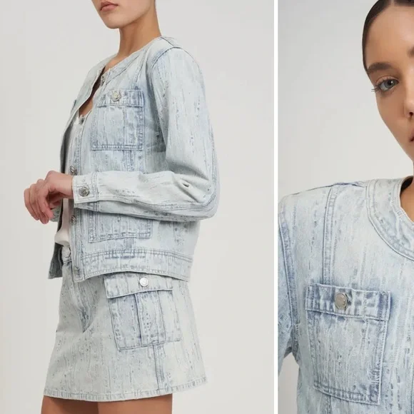 Rebecca Minkoff - NWT denim jacket + skirt (XS/24) - Picture 3 of 4